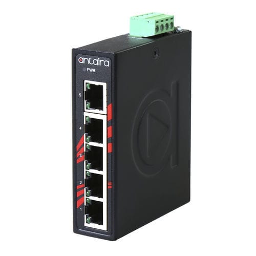 Commutateur Ethernet non administrable - LNX-C500-T - Antaira Technologies - 5 ports / sur rail DIN / montage mural