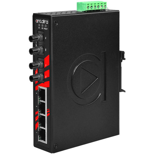 Commutateur Ethernet non administrable - LNX-0602-ST-S3-T - Antaira Technologies - 6 ports / sur rail DIN / mural