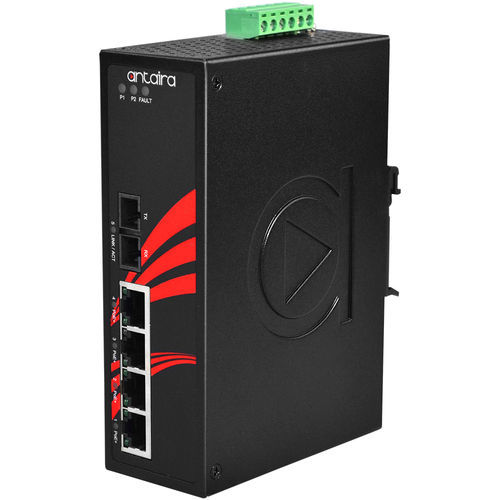 Commutateur Ethernet non administrable - LNP-0501-M-24 - Antaira Technologies - 5 ports / fast ethernet / encastrable