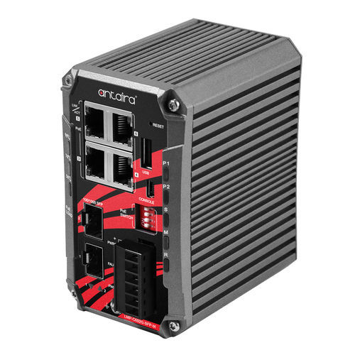 Commutateur Ethernet administrable - LMP-C602G-SFP-bt-T-V2 - Antaira Technologies - 6 ports / de niveau 3 / Gigabit Ethernet