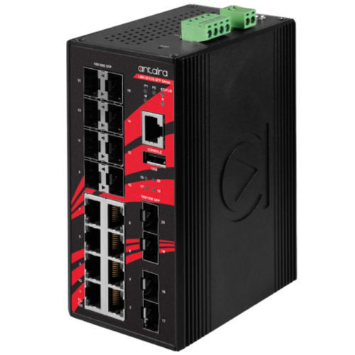 Commutateur Ethernet administrable - LMX-2012G-SFP - Antaira Technologies - 20 ports / de niveau 3 / Gigabit Ethernet