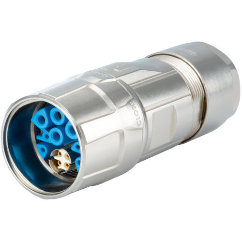 Connecteur hybride - 7.550 series - HUMMEL - DIN / circulaire / verrouillable par vis
