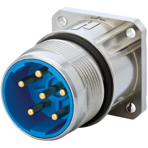 Connecteur hybride - 7.601.000.000 - HUMMEL - circulaire / à bride / verrouillable par vis