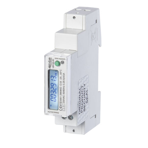 Compteur d'énergie électrique monophasé - UEC40-2C - Algodue Elettronica - sur rail DIN / 50 Hz / avec afficheur LCD