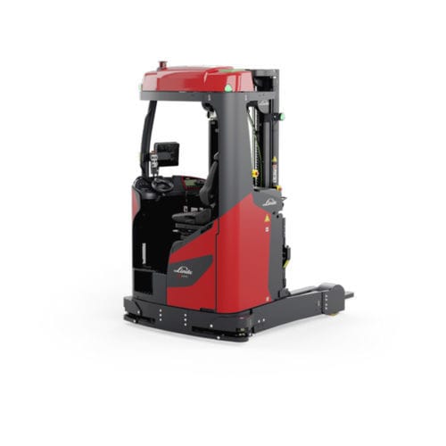 Chariot élévateur à mât rétractable électrique - R-MATIC k series - Linde Material Handling - à position assise de côté / AGV / pour allée étroite