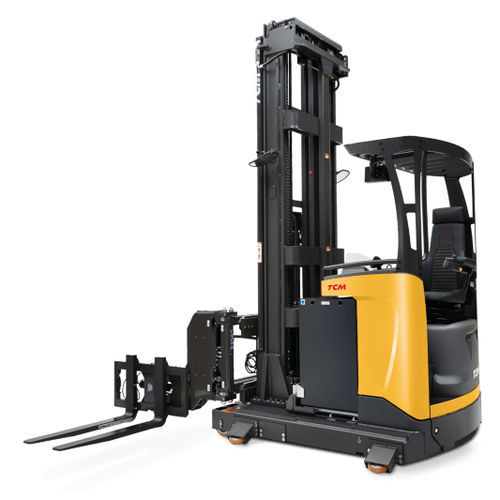 Chariot élévateur à mât rétractable électrique - RTS - TCM Forklifts - à position assise de côté / de stockage / pour entrepôt