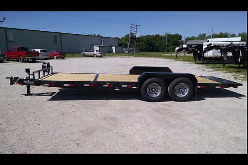 Remorque basculante - Landoll - porte-engin / de chantier / à 2 essieux