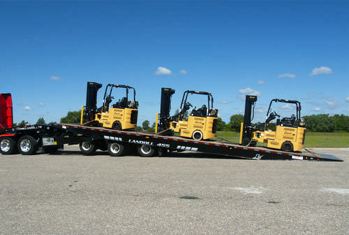 Remorque porte-engin - 455B - Landoll - pour matériel industriel / à 3 essieux / tractée