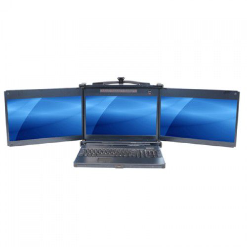 Rack-tiroir à affichage multiple - PKD8175 - Acnodes Corporation - console / clavier / écran LCD