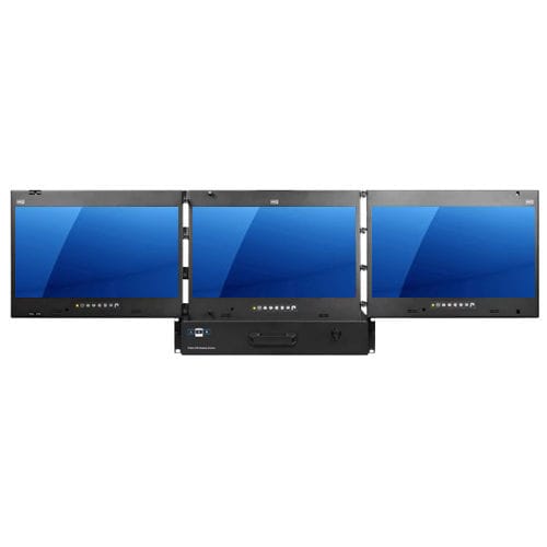 Rack-tiroir à affichage multiple - RPM-4K17 series - Acnodes Corporation - console / clavier / écran LCD