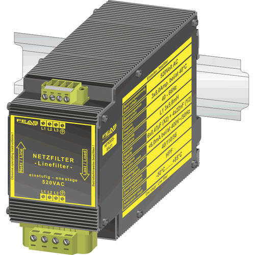 Filtre électronique passe-bande - NFK855-20A31 - FEAS GmbH - passif / triphasé / rail DIN