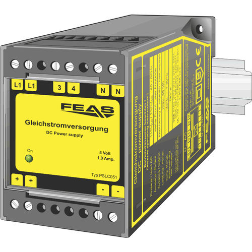 Alimentation électrique sur rail DIN - PSLC051 - FEAS GmbH - AC/DC / à sortie simple / régulée