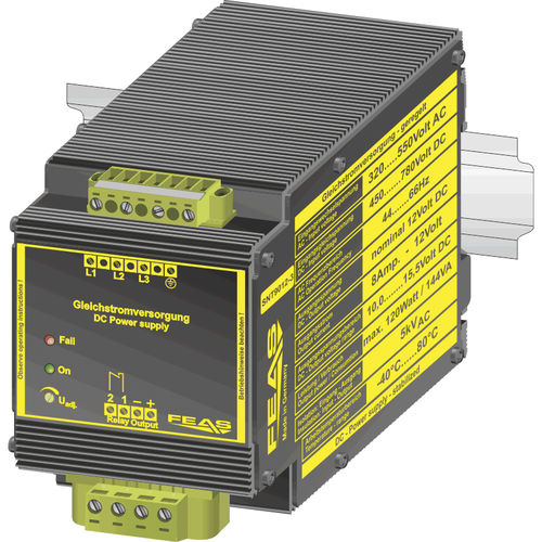 Alimentation électrique 3-phases - SNT9012-3 - FEAS GmbH - sur rail DIN / AC/DC / DC/DC