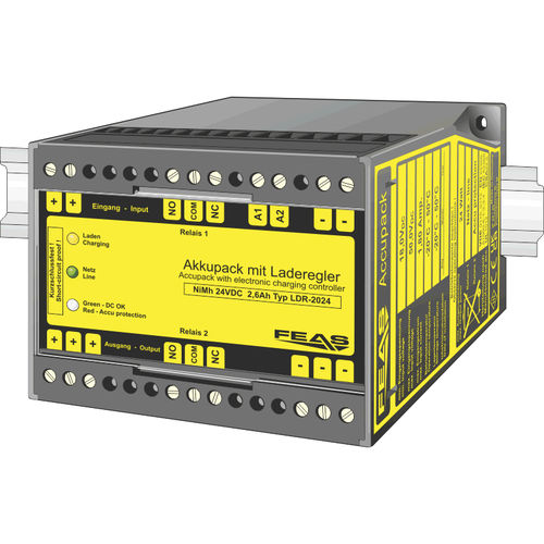 UPS on-line - LDR2024 - FEAS GmbH - 24 Vcc / Ni-MH / avec télésurveillance