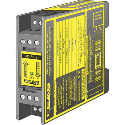 Filtre électronique pour la supression des interférences radio - SFK12-4S2124  - FEAS GmbH - passe-bande / passif / DC