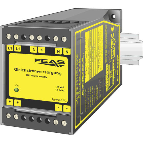 Alimentation électrique non régulée - PSLC242 - FEAS GmbH - sur rail DIN / AC/DC / à sortie simple