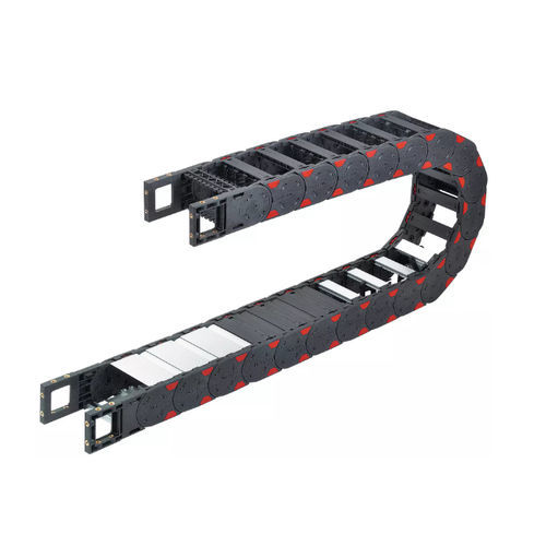 Chaîne porte-câbles entièrement clos - MP 62 series - MURRPLASTIK SYSTEMTECHNIK - en polyamide / en aluminium / avec couvercle en aluminium