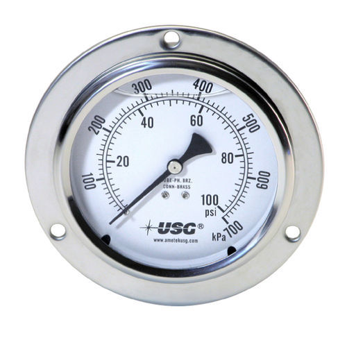 Manomètre absolu - 1558  - AMETEK Pressure - à cadran / à bride / en laiton