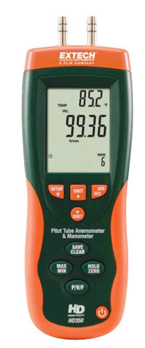Anémomètre à tube de Pitot - HD350  - Extech - numérique / portable