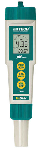 PH mètre portable - PH100   - Extech - de process / avec afficheur LCD / avec thermomètre