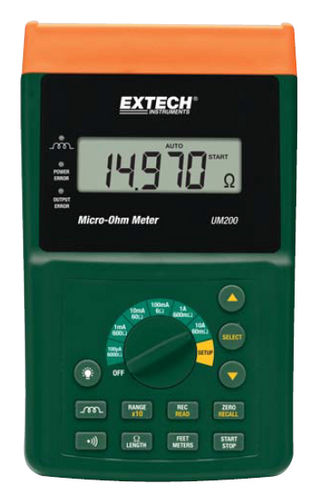 Microhmmètre numérique - UM200   - Extech - portable / 4 fils