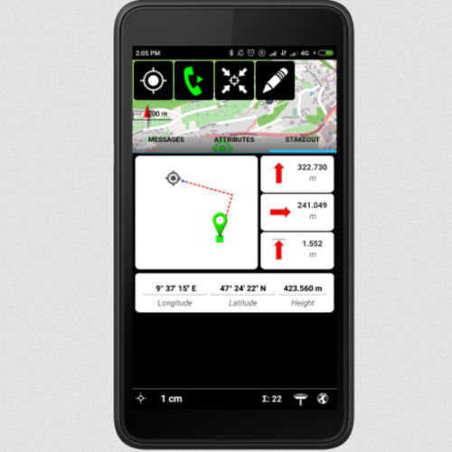 Application mobile Androïd - Zeno Mobile - Leica Geosystems - d'acquisition de données / de gestion de données / de collecte de données