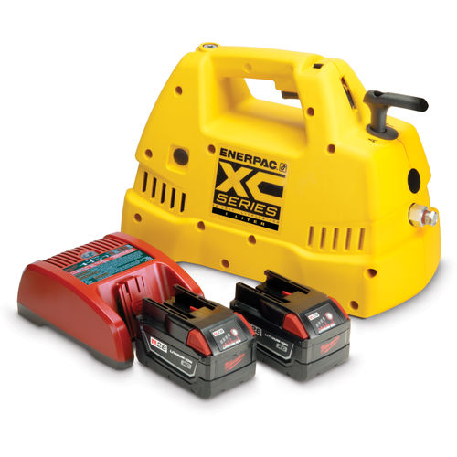 Pompe hydraulique sur batterie - XC series - ENERPAC - pour applications industrielles / à haut débit / à simple effet