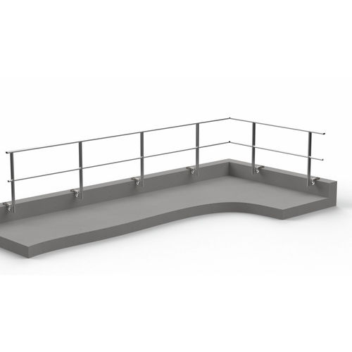 Garde-corps sur bac en acier -  EEZ series - L'Echelle Européenne - en aluminium / pour chantier
