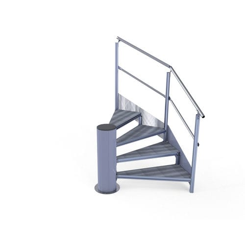 Escalier en colimaçon - GM40GCALISSE - L'Echelle Européenne - en aluminium / en acier / avec palier