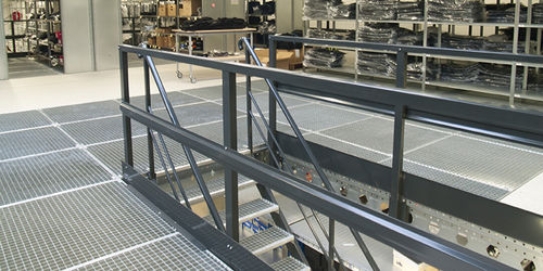 Mezzanine industrielle avec système de rangement - DEXION - de palettes / de sol / pour étagère