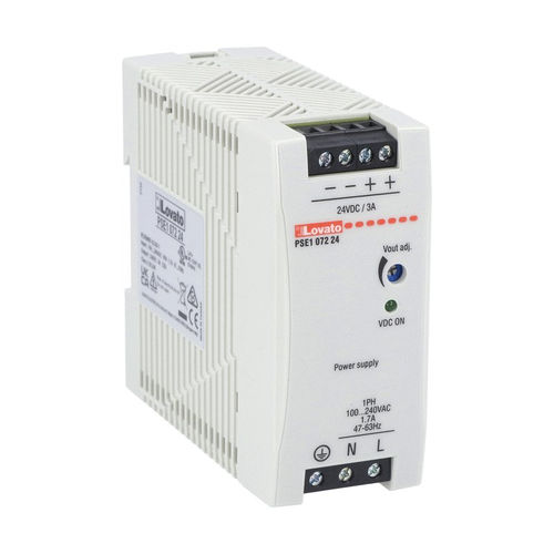 Alimentation électrique sur rail DIN - PSE1 series - LOVATO ELECTRIC - AC/DC / à sortie simple / à découpage
