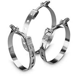 Collier de serrage en acier inoxydable - Clampco - à tourillon / à bande ajourée