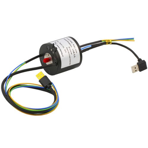 Collecteur tournant USB - LPT000-0305-U2-HF01 - JINPAT Electronics Co., Ltd. - avec alésage / en métal / robuste