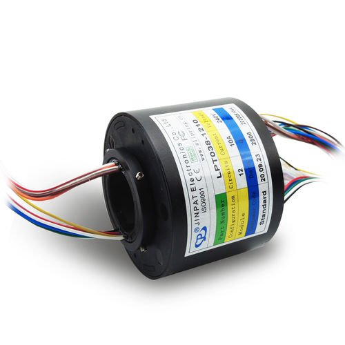Collecteur tournant avec passage au centre - LPT038-1215/1210 - JINPAT Electronics Co., Ltd. - compact / robuste