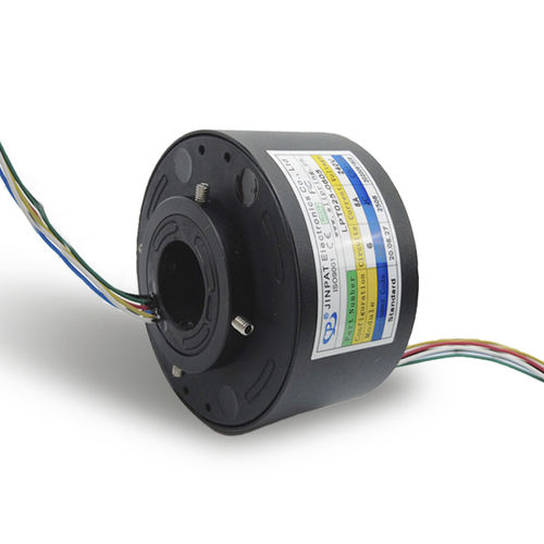 Collecteur tournant avec passage au centre - LPT025-0605 - JINPAT Electronics Co., Ltd. - pour grue / à balais multibrins