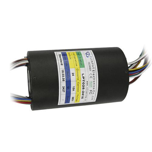 Collecteur tournant électro-optique - LPT025-2415 - JINPAT Electronics Co., Ltd. - à axe creux / à faible couple / à balais multibrins