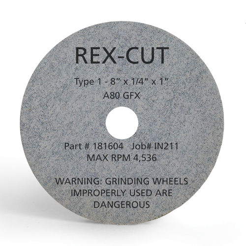 Meule de rectification - 160303 - Rex-Cut Abrasives - de finition / d'ébavurage / plate