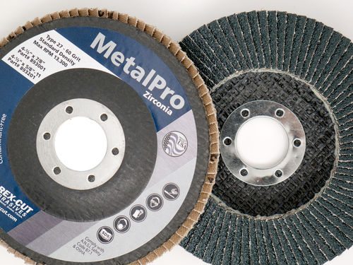 Disque à lamelle en zirconium - MetalPro - Rex-Cut Abrasives - pour acier inoxydable / de finition