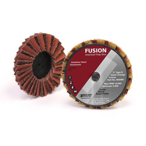 Disque abrasif à l'oxyde d'aluminium - Fusion  - Rex-Cut Abrasives - pour finition / à rectifier / pour métal