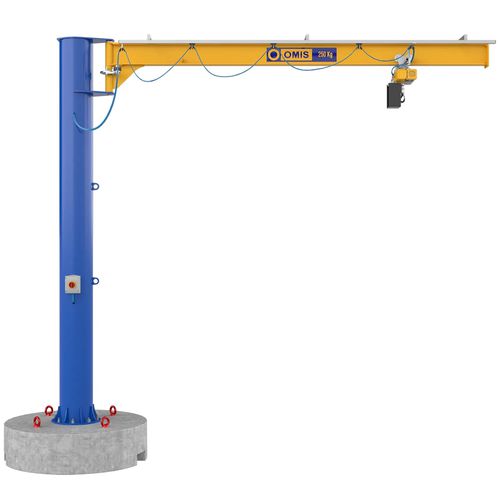 Potence sur colonne - CTZ - OMIS - 270° / mobile / avec palan