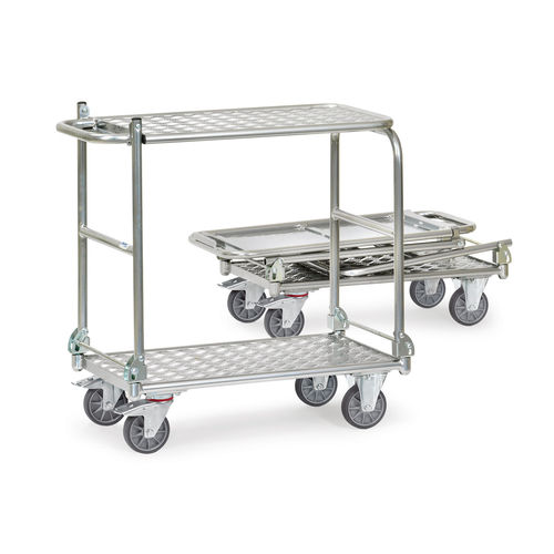 Chariot de transport - 1180,1181 - fetra - aluminium / 2 niveaux / polyvalent