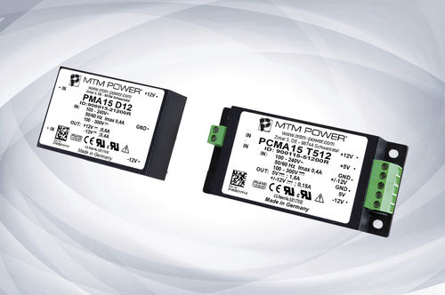 Alimentation électrique DC/DC - PMA15 S series - MTM Power Messtechnik Mellenbach GmbH - AC/DC / à sortie simple / pour circuit imprimé