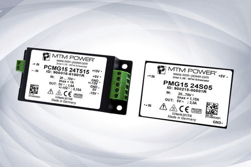Module convertisseur DC/DC encapsulé - PMG15 24 series - MTM Power Messtechnik Mellenbach GmbH - industriel / isolé / à grande gamme d'entrée