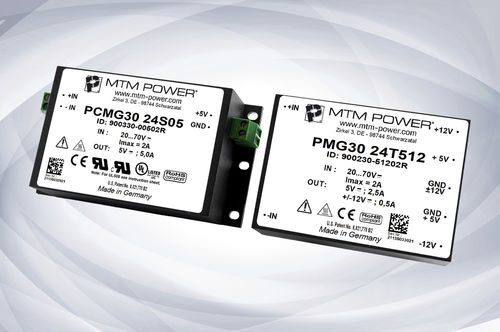 Convertisseur DC/DC monté sur châssis - PCMG30 24 series - MTM Power Messtechnik Mellenbach GmbH - industriel / à sortie simple / isolé