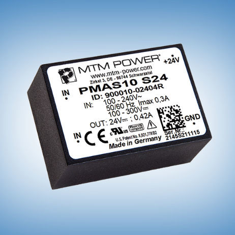 Alimentation électrique pour circuit imprimé - PMAS10 S05 - MTM Power Messtechnik Mellenbach GmbH - AC/DC / à sortie simple / CE