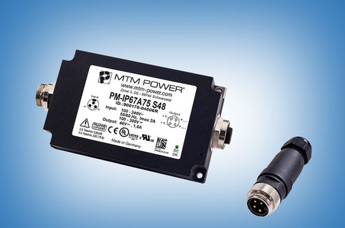 Alimentation électrique montée sur châssis - PM-IP67A75 S12 - MTM Power Messtechnik Mellenbach GmbH - AC/DC / à sortie simple / IP67