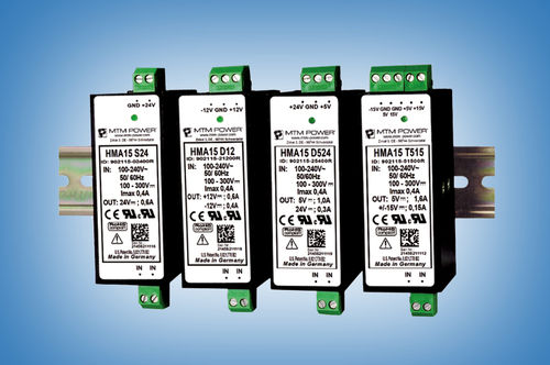 Alimentation électrique sur rail DIN - HMA15 T515 - MTM Power Messtechnik Mellenbach GmbH - AC/DC / à triple sortie / CE