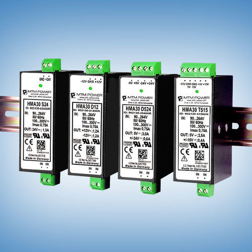 Alimentation électrique sur rail DIN - HMA30 D12 - MTM Power Messtechnik Mellenbach GmbH - AC/DC / à deux sorties / CE