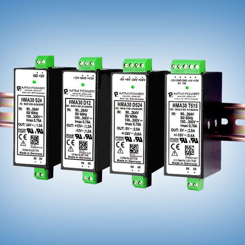 Alimentation électrique sur rail DIN - HMA30 T512 - MTM Power Messtechnik Mellenbach GmbH - AC/DC / à triple sortie / CE