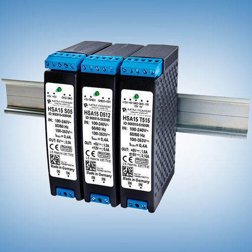 Alimentation électrique sur rail DIN - HSA15 D12 - MTM Power Messtechnik Mellenbach GmbH - AC/DC / à deux sorties / CE